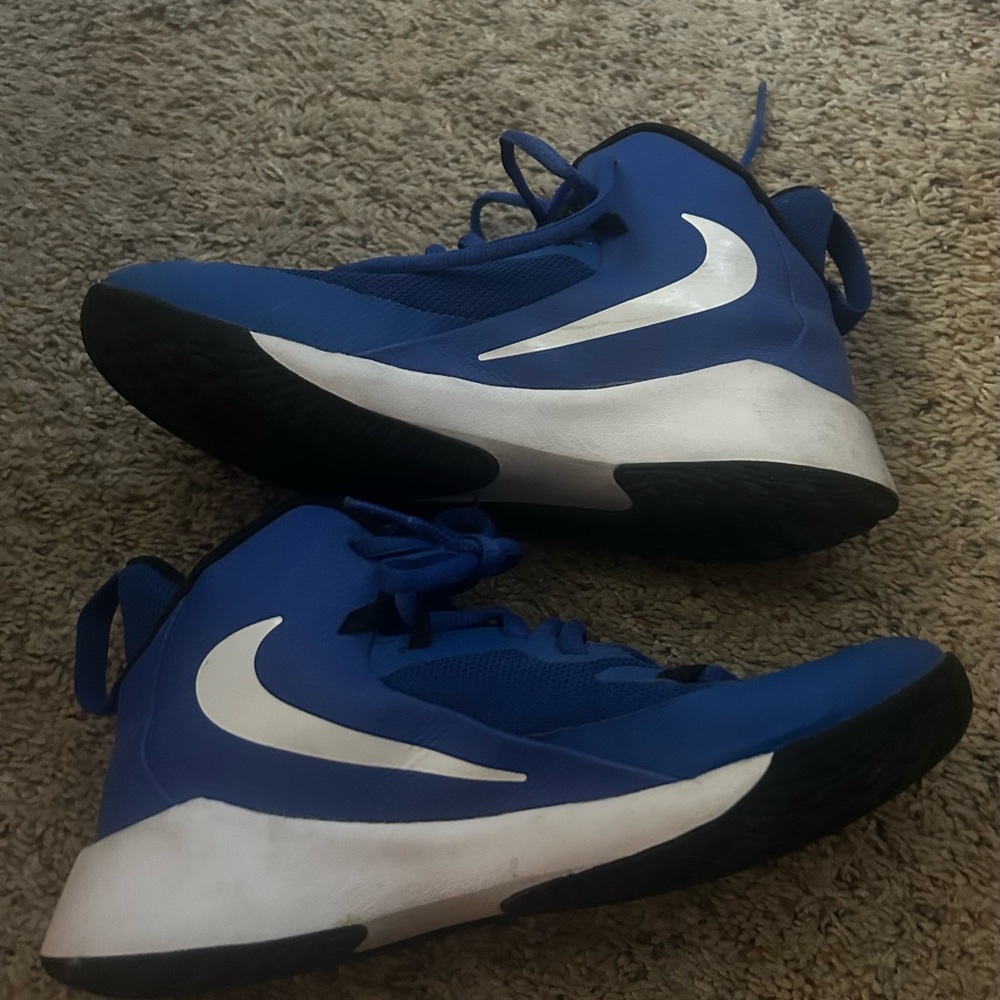 Blue and White Athletic High-Tops